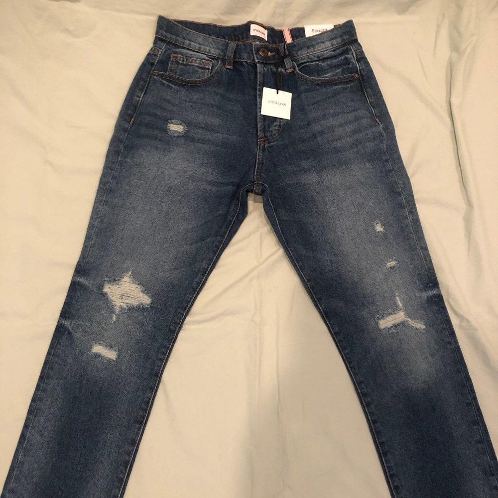 Sneak Peek Straight Leg High Waist Jeans